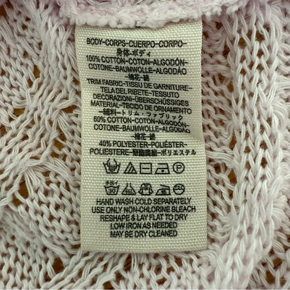 We The Free Free People Pink Waffle Knit Dolman Sweater Raw Hem Boho Extra Small